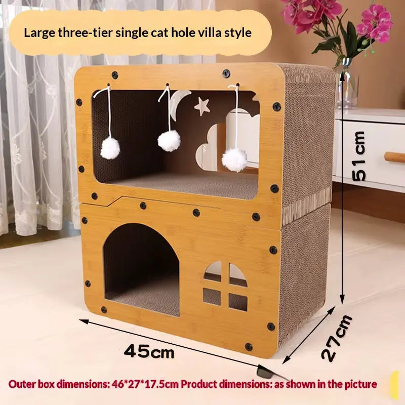 Cat Scratching Board Bed Combo