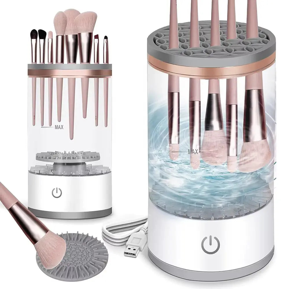 Rotating Makeup Brush Cleaner