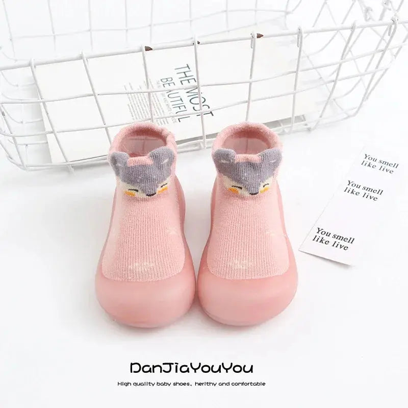 Baby Boy First Walkers Children Sock Shoes Non-Slip Floor Socks Boy Girl Soft Rubber Sole Shoes Toddler Sock Infant Booties