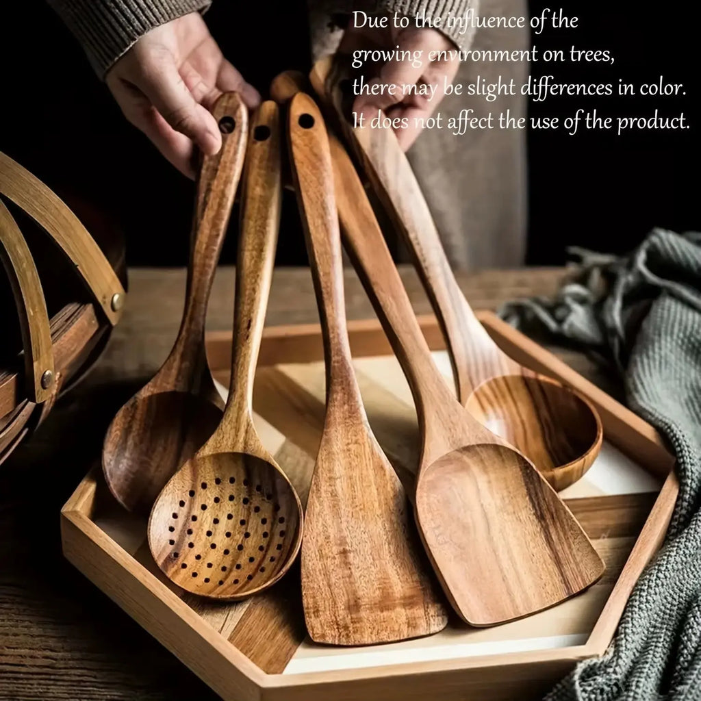 Wooden Kitchen Utensils Set