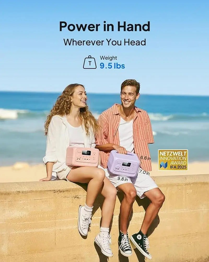 BLUETTI Elite 30 V2 Portable Solar Generator 288Wh Battery 600W AC Output 9 Ports for Camping & Backup Power Station with Smart App & 10Ms UPS