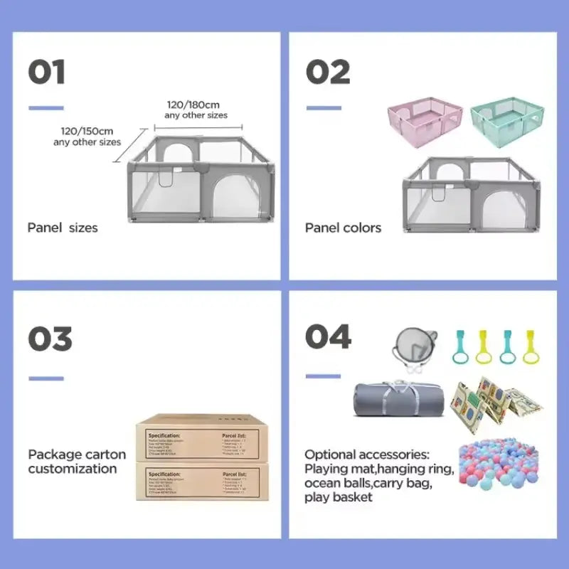 Baby & Toddler Playpen with Mat