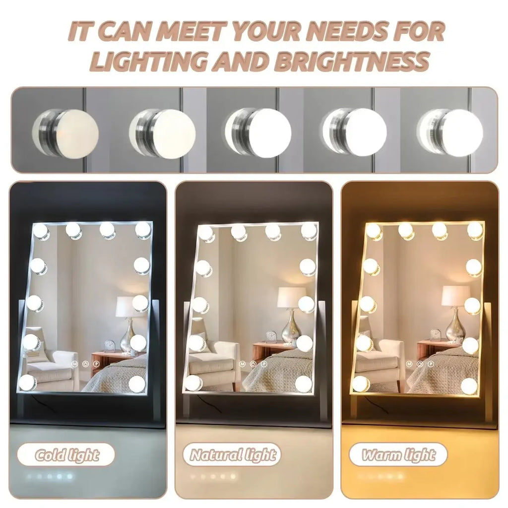 White Vanity Mirror with Lights