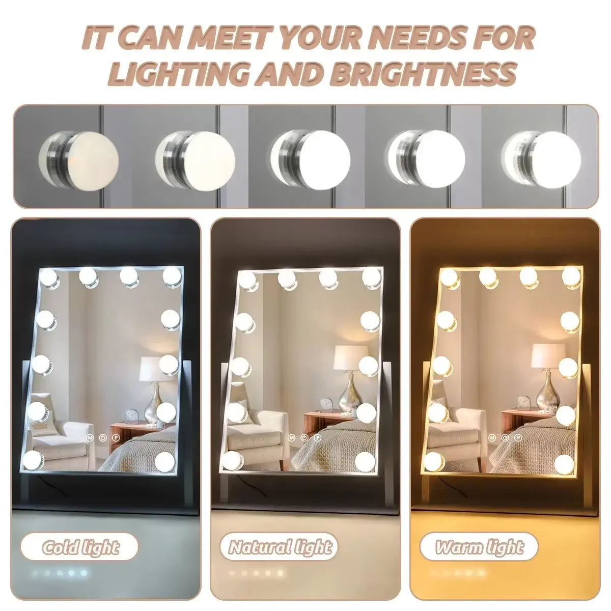 White Vanity Mirror with Lights