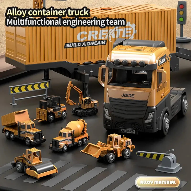 Toy Truck with Crane, Excavator & More FRATOZ