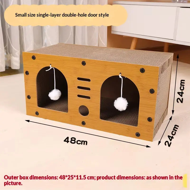 Cat Scratching Board Bed Combo