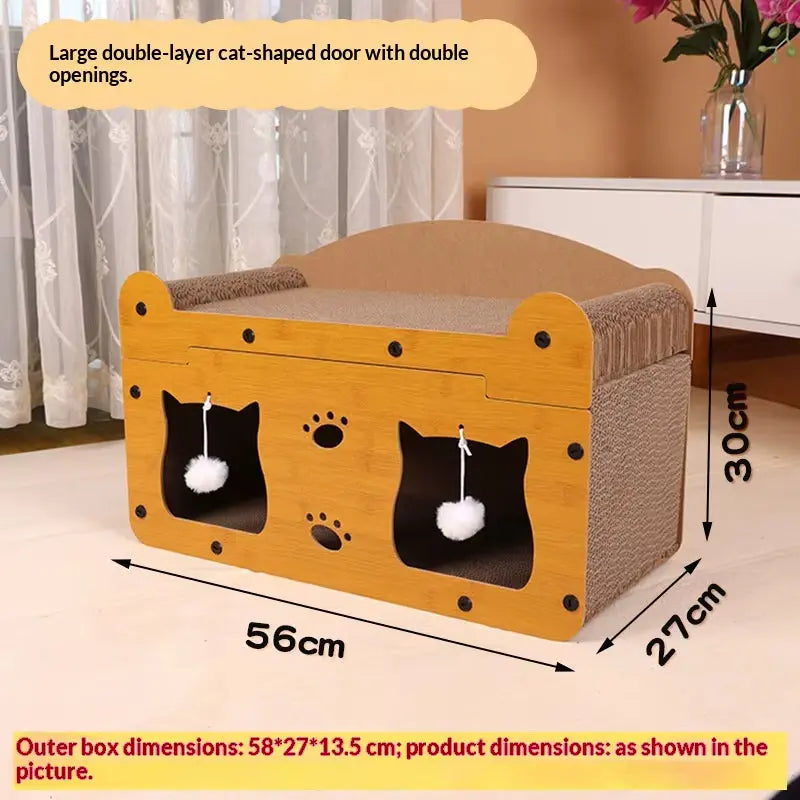 Cat Scratching Board Bed Combo