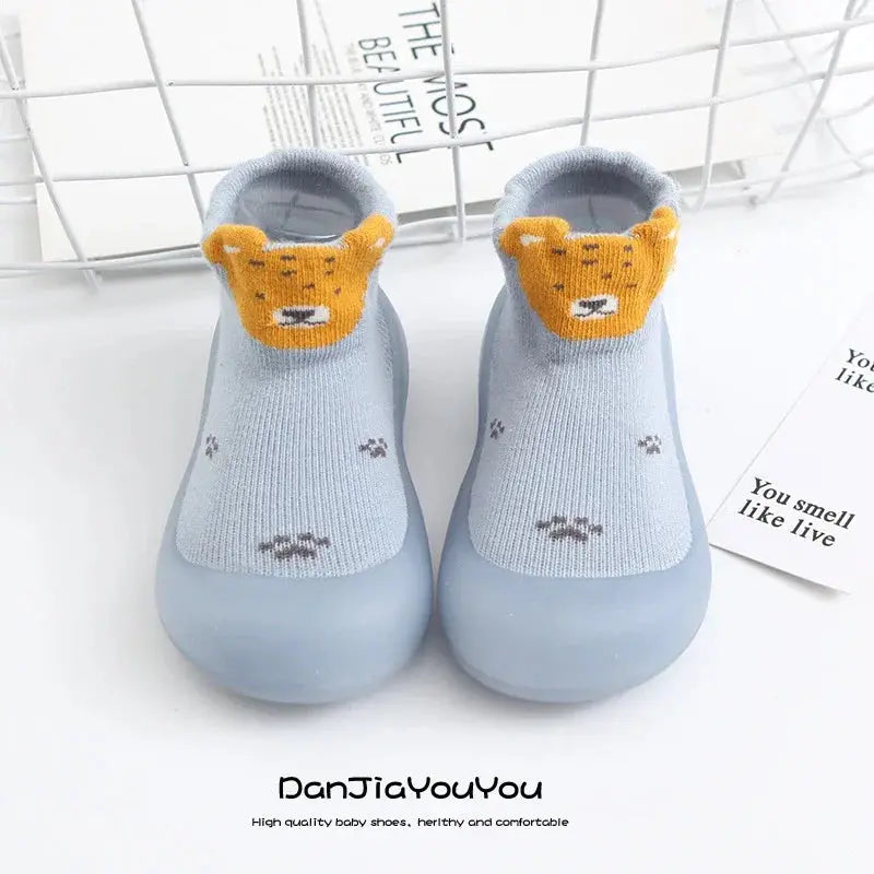 Baby Boy First Walkers Children Sock Shoes Non-Slip Floor Socks Boy Girl Soft Rubber Sole Shoes Toddler Sock Infant Booties