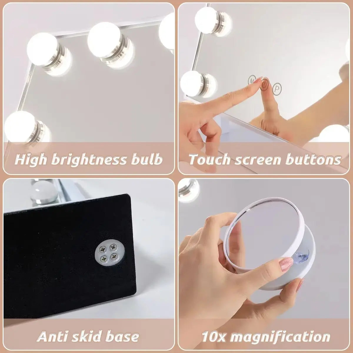 White Vanity Mirror with Lights