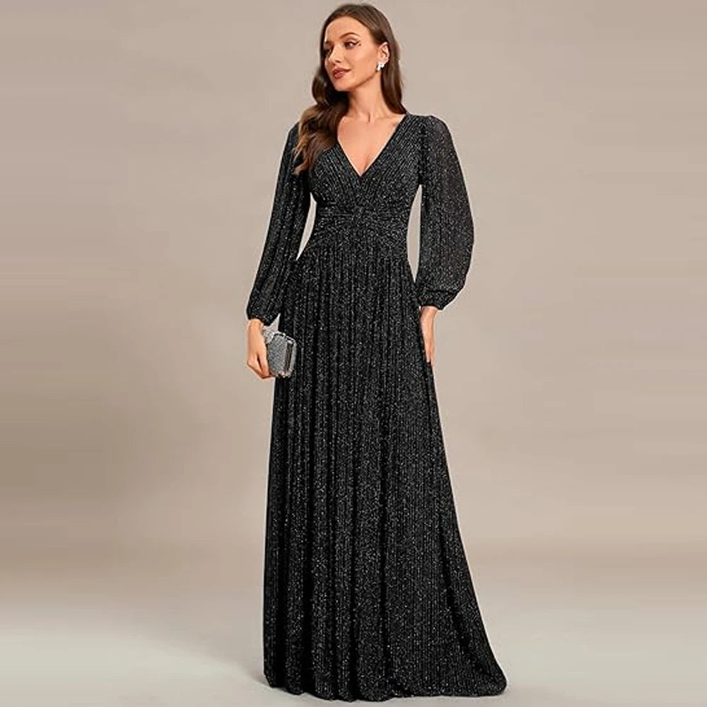 Women A-Line Glitter Formal Dress FRATOZ