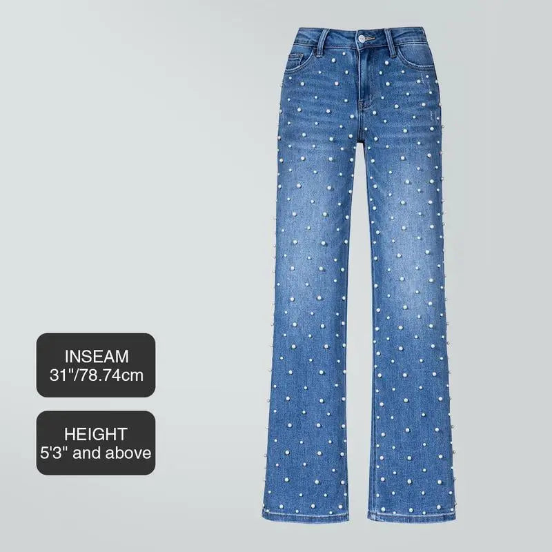 Magic ONESO Mid-Low Rise Baggy Jeans Stretchy Wide Leg for Women Distressed Pants Womenswear Bottom 8001 Lady Basic Minimalist Comfortable Denim Tummy Control Curve Hugging plus Size Regular Size BBL