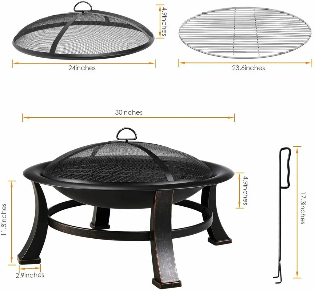 Round Outdoor Fire Pit FRATOZ