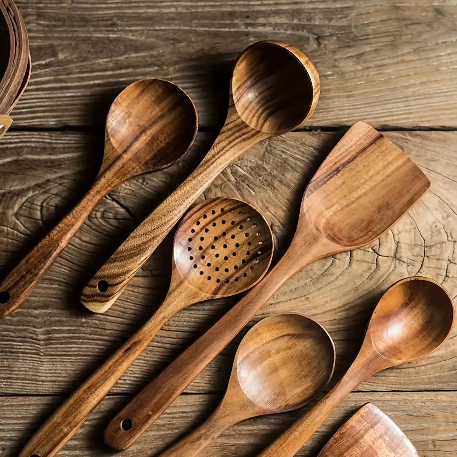 Wooden Kitchen Utensils Set