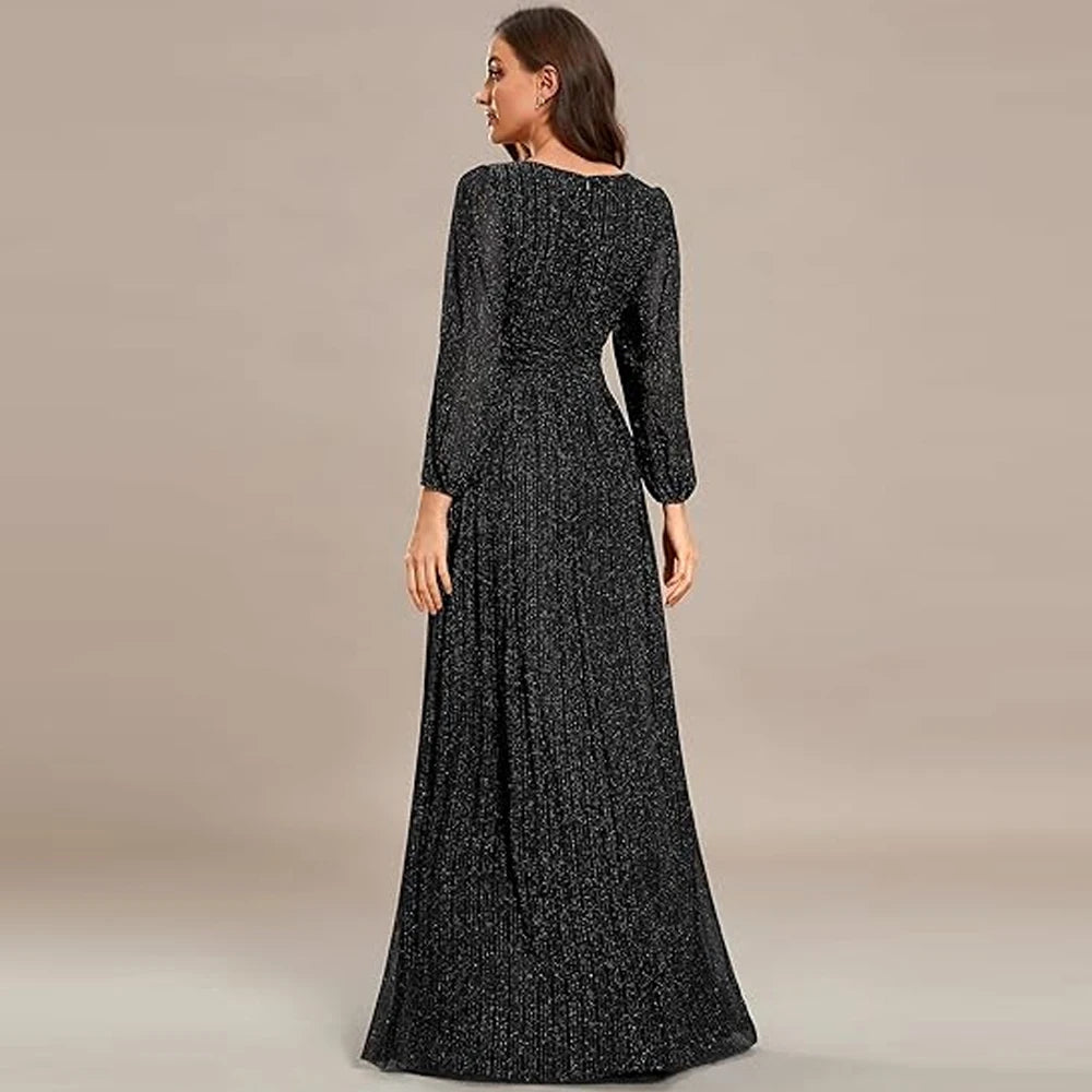 Women A-Line Glitter Formal Dress FRATOZ
