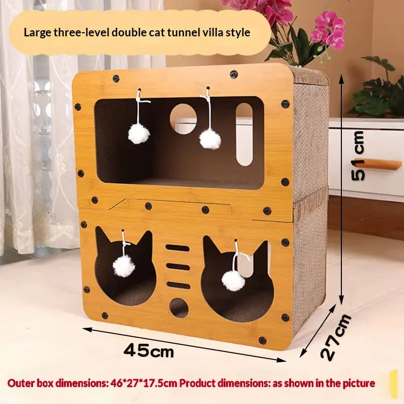 Cat Scratching Board Bed Combo