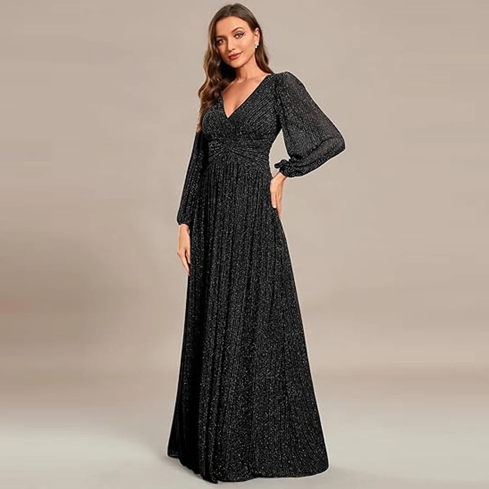 Women A-Line Glitter Formal Dress FRATOZ