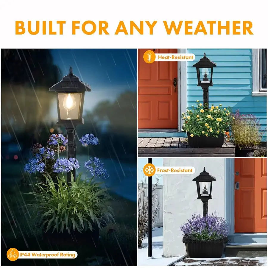 Solar Lamp Post Light with Planter