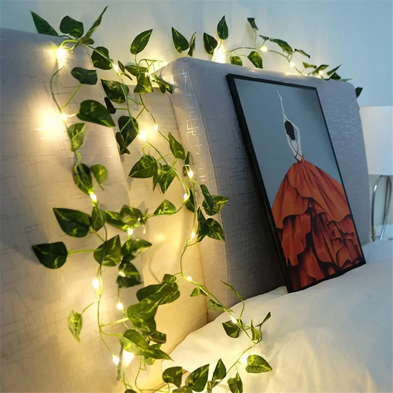 Green Leaf String With LED
