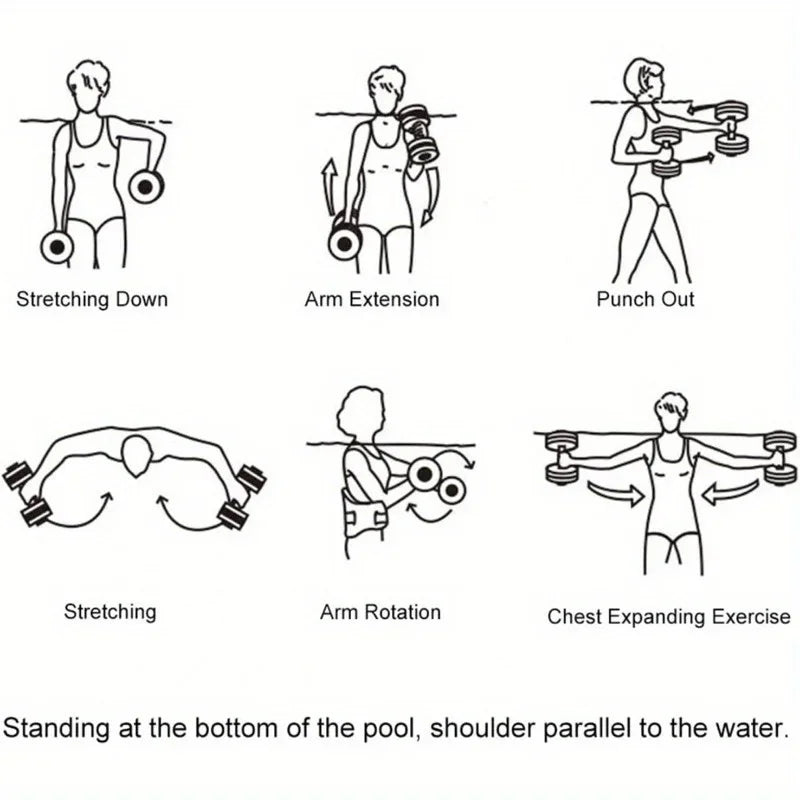 2Pcs Water Dumbbells
