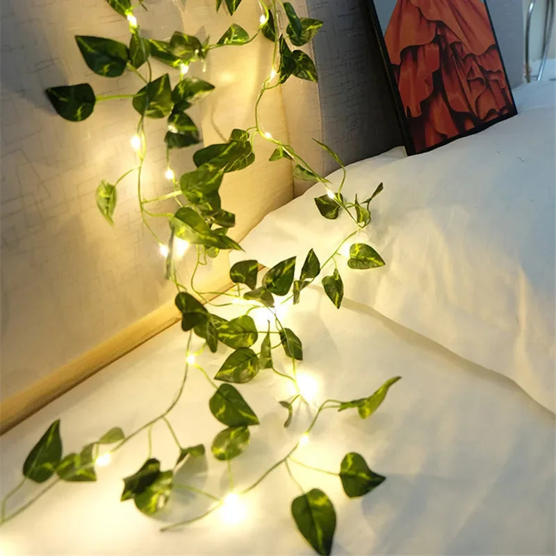 Green Leaf String With LED