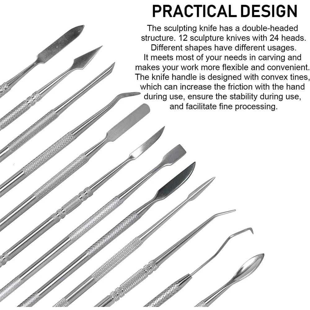 12 Pieces/set of Wax Carving Tools