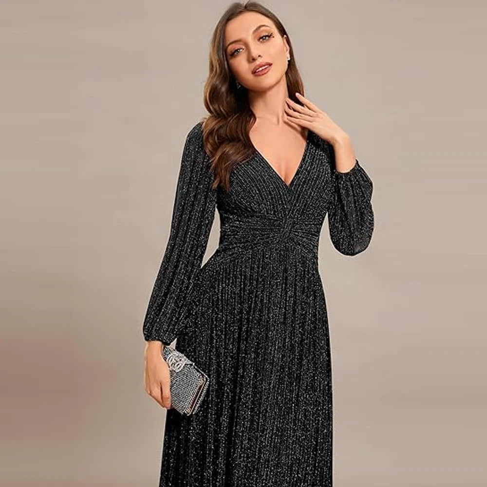 Women A-Line Glitter Formal Dress FRATOZ