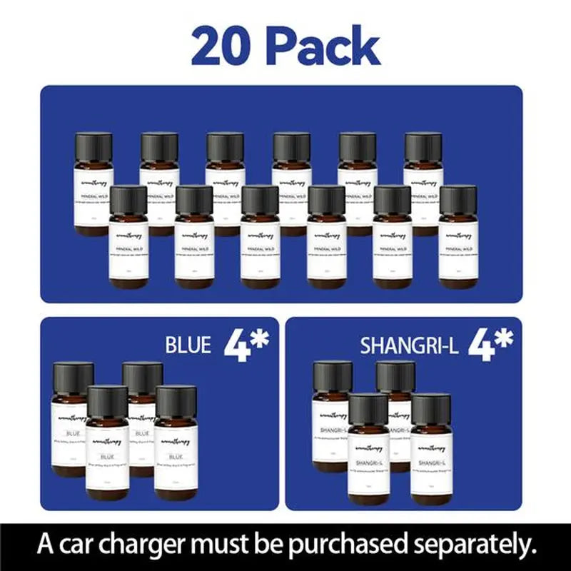 Smart Retractable Car Charger & Air Freshener - 66W Fast Charging with Dual Type-C/Lightning Adapter for All Phones, Starlight Projector Mood Light & Aromatherapy Diffuser,Includes 6 X 10Ml Perfumes,Ideal Car Accessories & Christmas Gift for Men