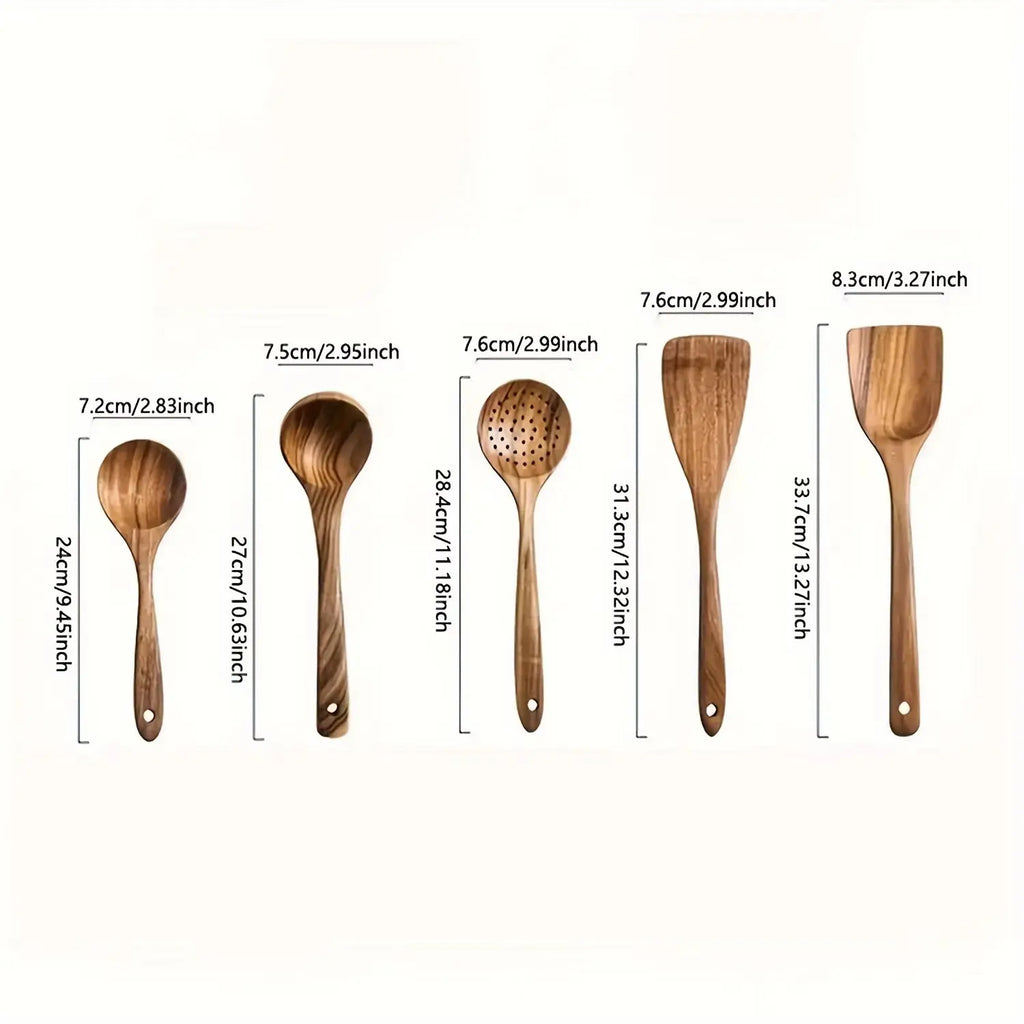 Wooden Kitchen Utensils Set