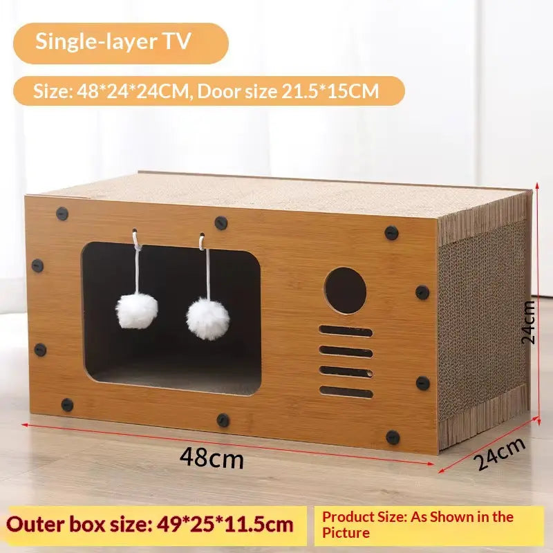 Cat Scratching Board Bed Combo