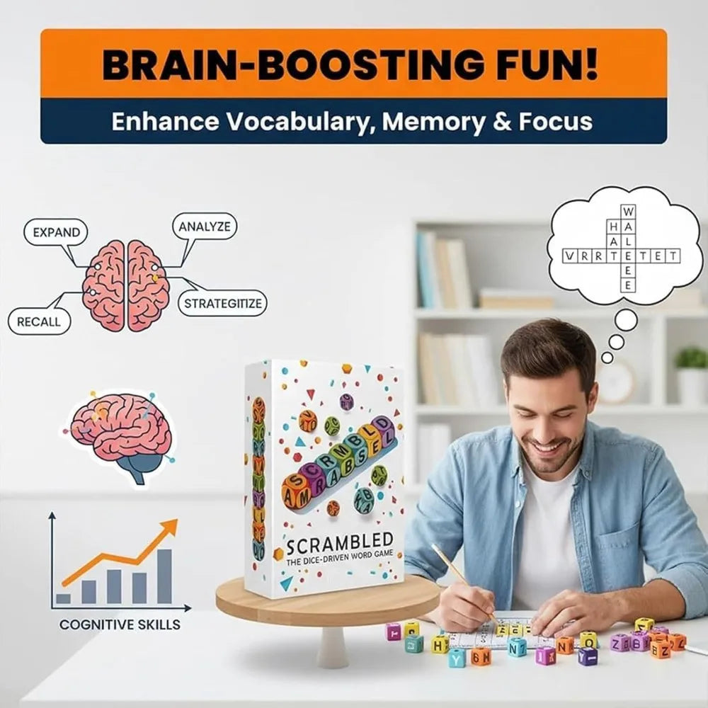 Scrambled Dice Word Game FRATOZ