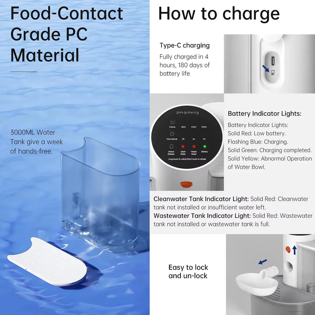 Pouring Water Dispenser for Pets