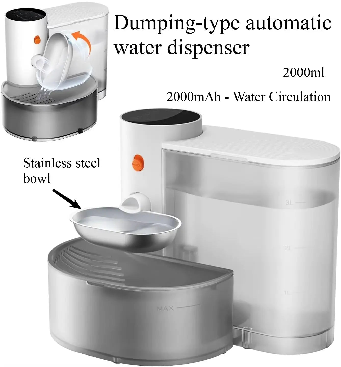 Pouring Water Dispenser for Pets